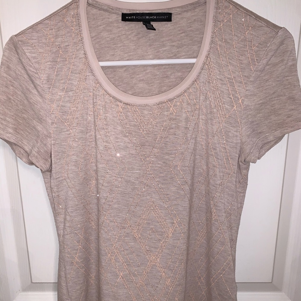 WHBM Scoopneck Fashion Tee-sz. XXS